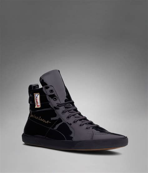 mens ysl patent leather sneakers|yves saint laurent men's shoes.